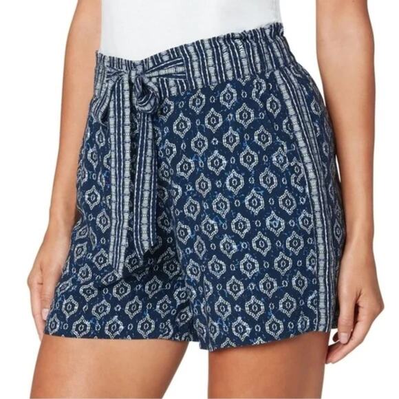 Liverpool Paper Bag Tie Front Porkchop Short Size 4/27 Casual Summer Vacation - Picture 2 of 13